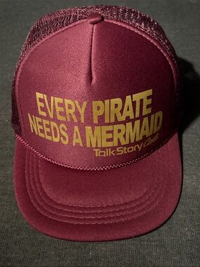 Maroon Trucker Hat with Gold Text